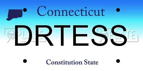 DRTESS Connecticut License Plate