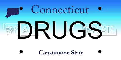 DRUGS Connecticut License Plate