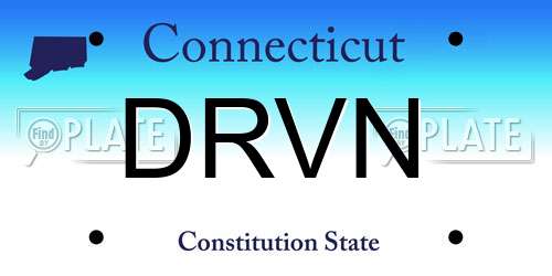 DRVN Connecticut License Plate