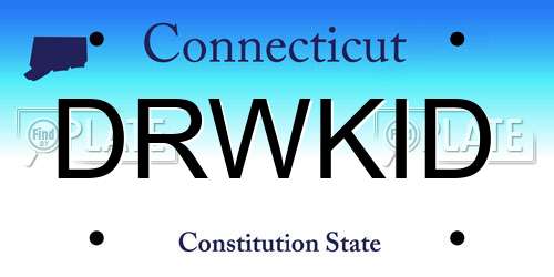 DRWKID Connecticut License Plate