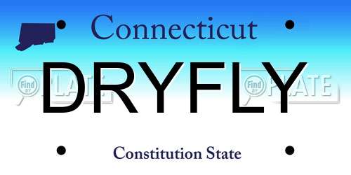 DRYFLY Connecticut License Plate