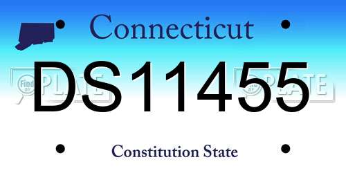 DS11455 Connecticut License Plate