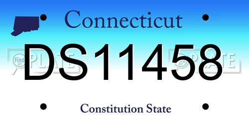 DS11458 Connecticut License Plate