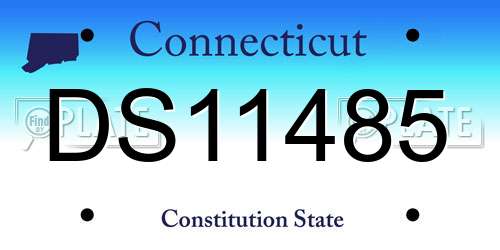 DS11485 Connecticut License Plate