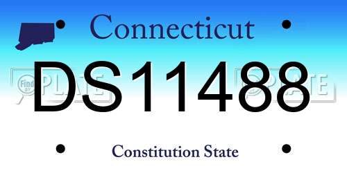 DS11488 Connecticut License Plate
