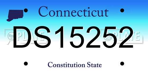 DS15252 Connecticut License Plate