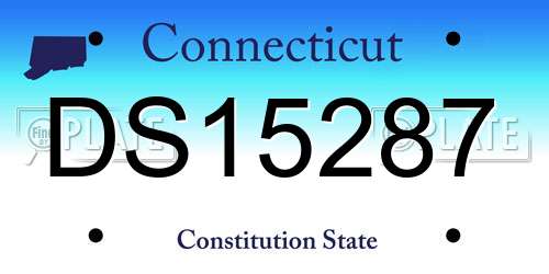 DS15287 Connecticut License Plate
