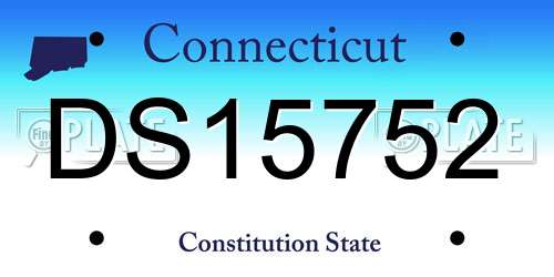 DS15752 Connecticut License Plate