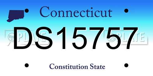 DS15757 Connecticut License Plate