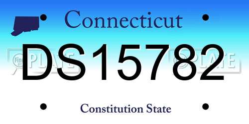 DS15782 Connecticut License Plate