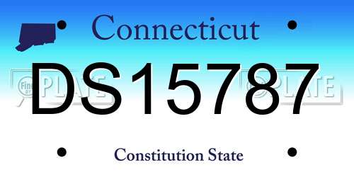 DS15787 Connecticut License Plate