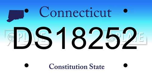 DS18252 Connecticut License Plate