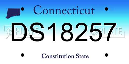 DS18257 Connecticut License Plate