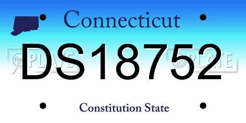 DS18752 Connecticut License Plate