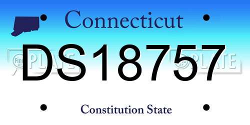 DS18757 Connecticut License Plate