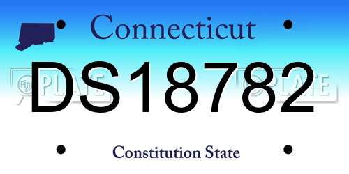 DS18782 Connecticut License Plate