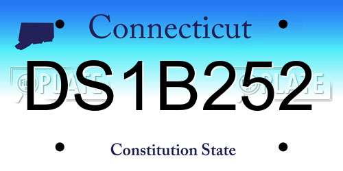 DS1B252 Connecticut License Plate