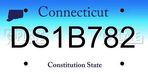 DS1B782 Connecticut License Plate