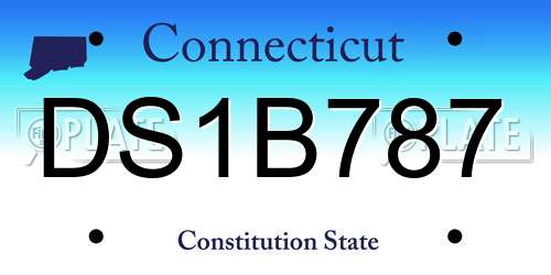 DS1B787 Connecticut License Plate