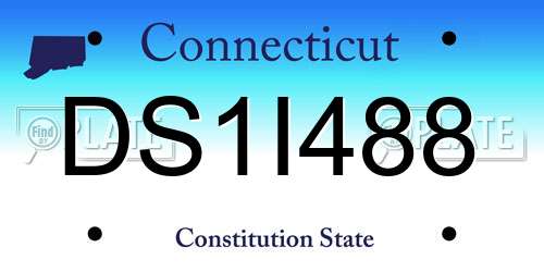 DS1I488 Connecticut License Plate