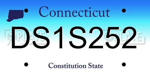 DS1S252 Connecticut License Plate