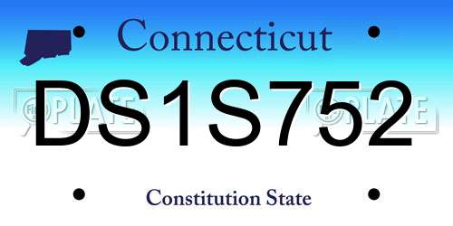 DS1S752 Connecticut License Plate