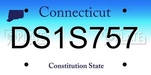 DS1S757 Connecticut License Plate
