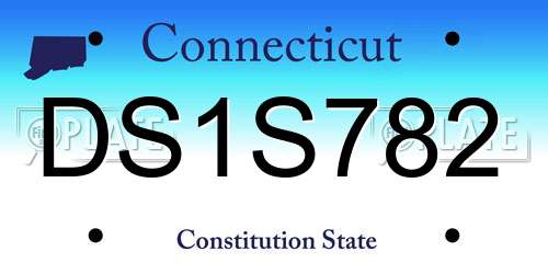 DS1S782 Connecticut License Plate