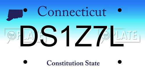 DS1Z7L Connecticut License Plate