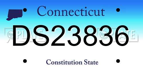 DS23836 Connecticut License Plate