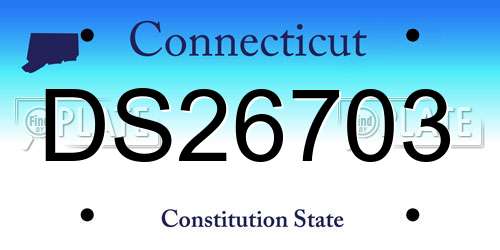 DS26703 Connecticut License Plate
