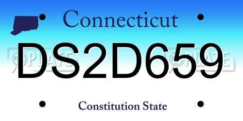 DS2D659 Connecticut License Plate
