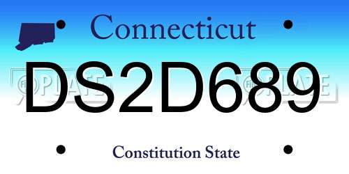 DS2D689 Connecticut License Plate