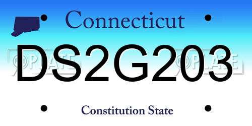 DS2G203 Connecticut License Plate