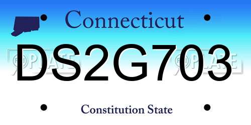 DS2G703 Connecticut License Plate