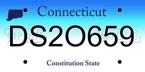 DS2O659 Connecticut License Plate