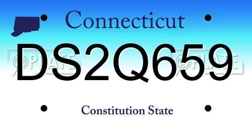 DS2Q659 Connecticut License Plate