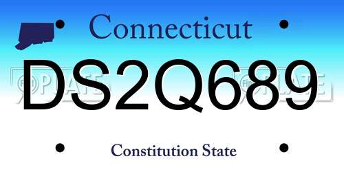 DS2Q689 Connecticut License Plate