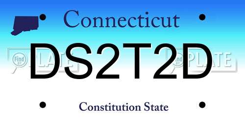 DS2T2D Connecticut License Plate