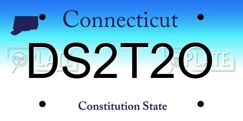 DS2T2O Connecticut License Plate