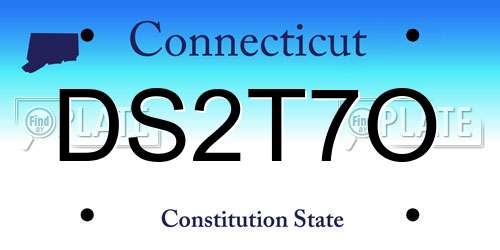 DS2T7O Connecticut License Plate