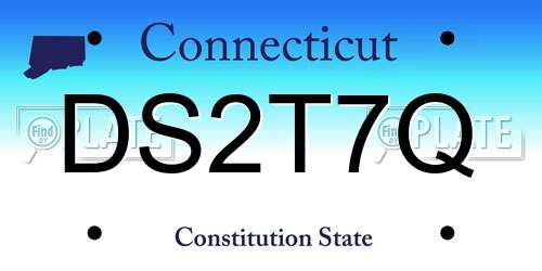 DS2T7Q Connecticut License Plate