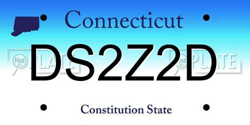 DS2Z2D Connecticut License Plate