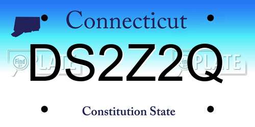 DS2Z2Q Connecticut License Plate