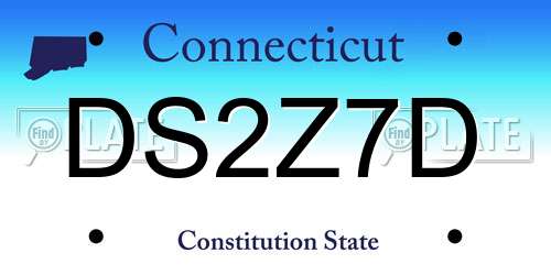 DS2Z7D Connecticut License Plate