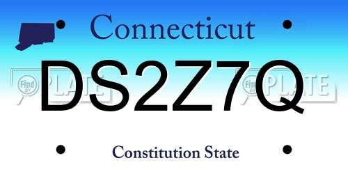 DS2Z7Q Connecticut License Plate