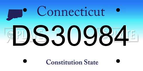 DS30984 Connecticut License Plate