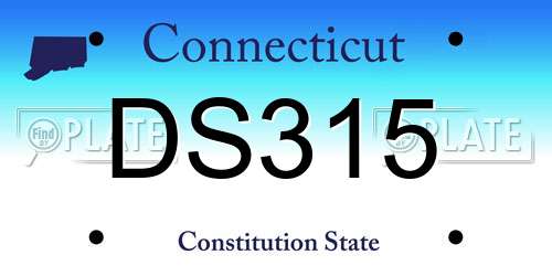 DS315 Connecticut License Plate