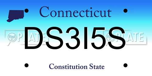 DS3I5S Connecticut License Plate
