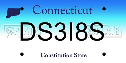 DS3I8S Connecticut License Plate